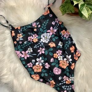 Xhilaration One Piece Flower Bathing Suit | S